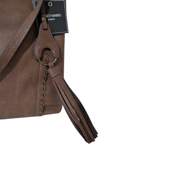 Darcy Marks London Tote Bag Purse Brown Handbag - Picture 10 of 13